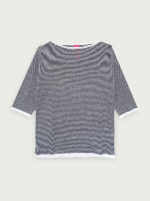 Mentone rigato in 100% lino